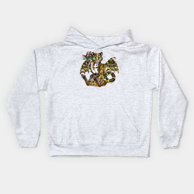 Chimera Cubs: Clouded Leopard (Ocher) Kids Hoodie by spyroid101